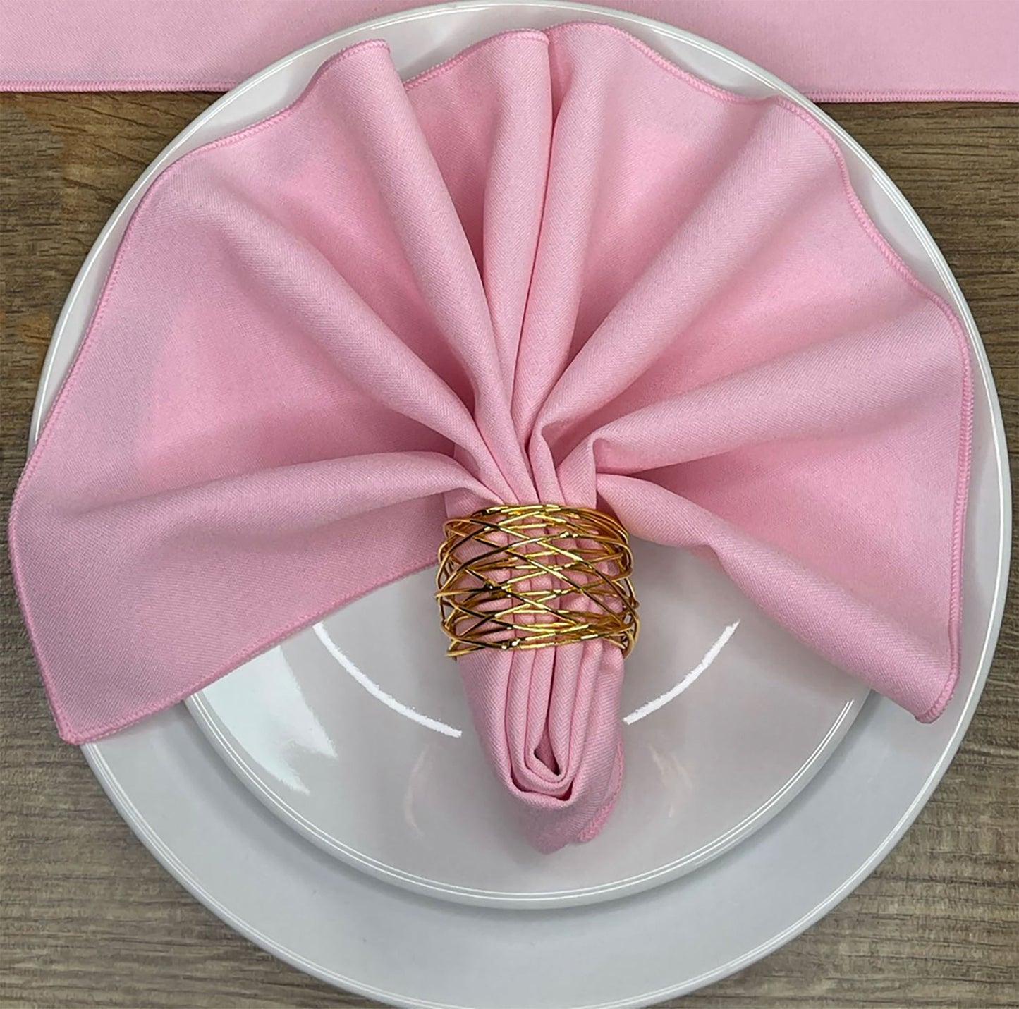 Baby Pink Plain Fabric Napkin