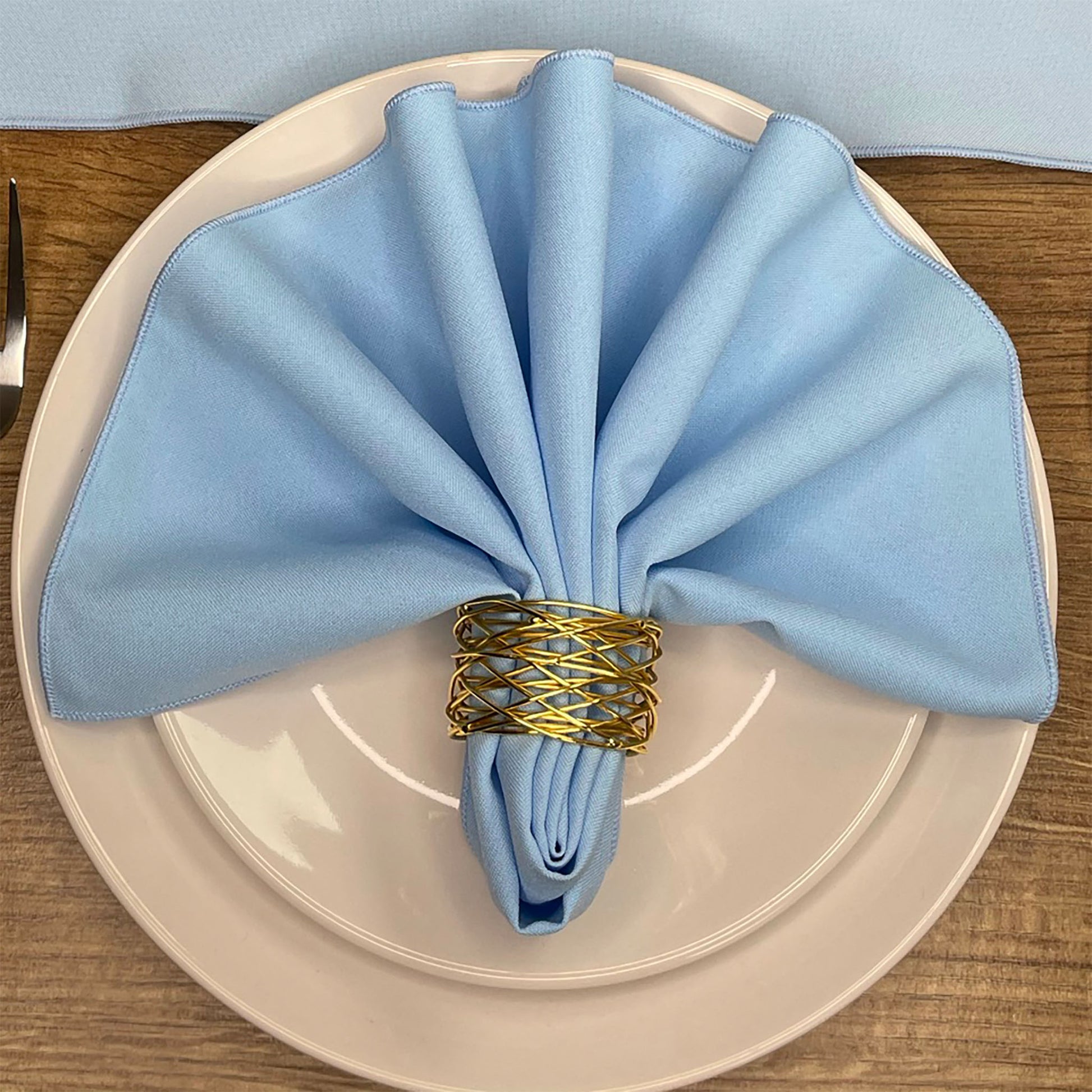 Baby blue polyester Napkin