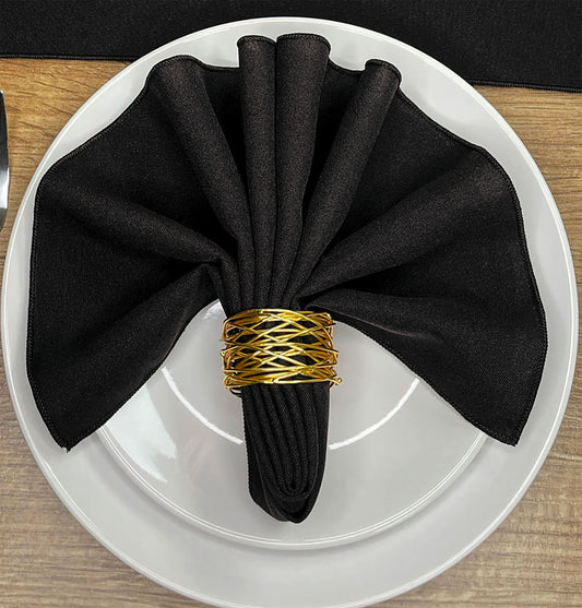 Black Cotton Look Napkins