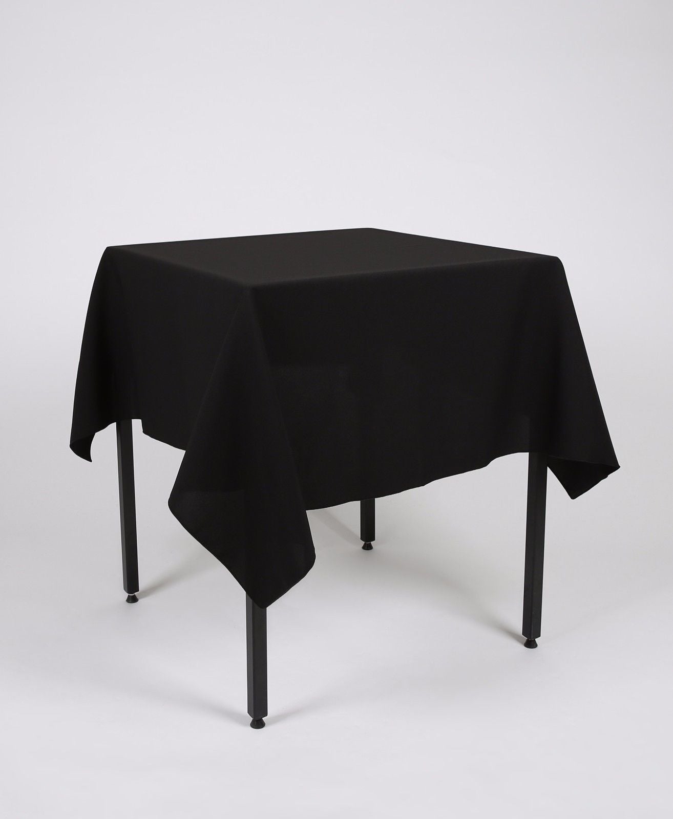 Black Cotton Look Square Tablecloth