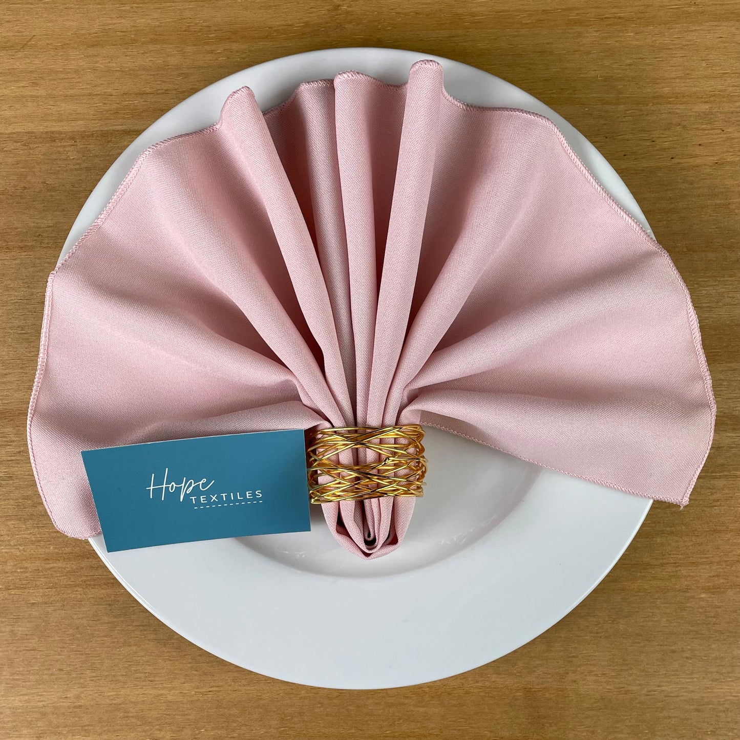 Blush Pink napkins in Soft Polyester Fabric