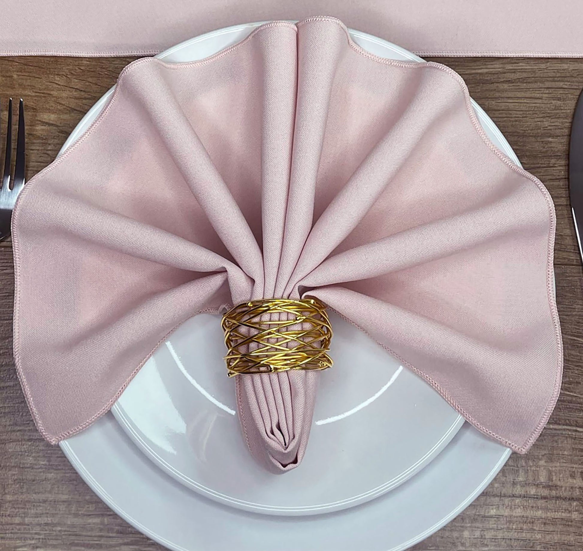 Blush Pink polyester napkin