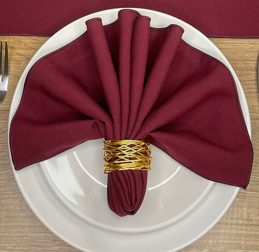 Burgundy Plain Fabric Napkin