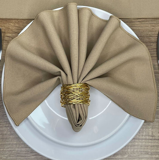 Camel Plain Fabric Napkin