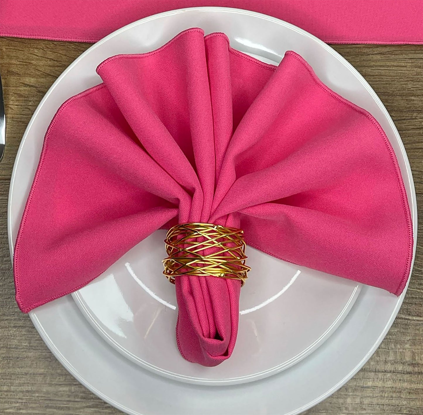 Cerise Plain Fabric Napkin