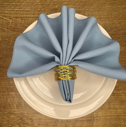 Dusky Blue Plain Fabric Napkin