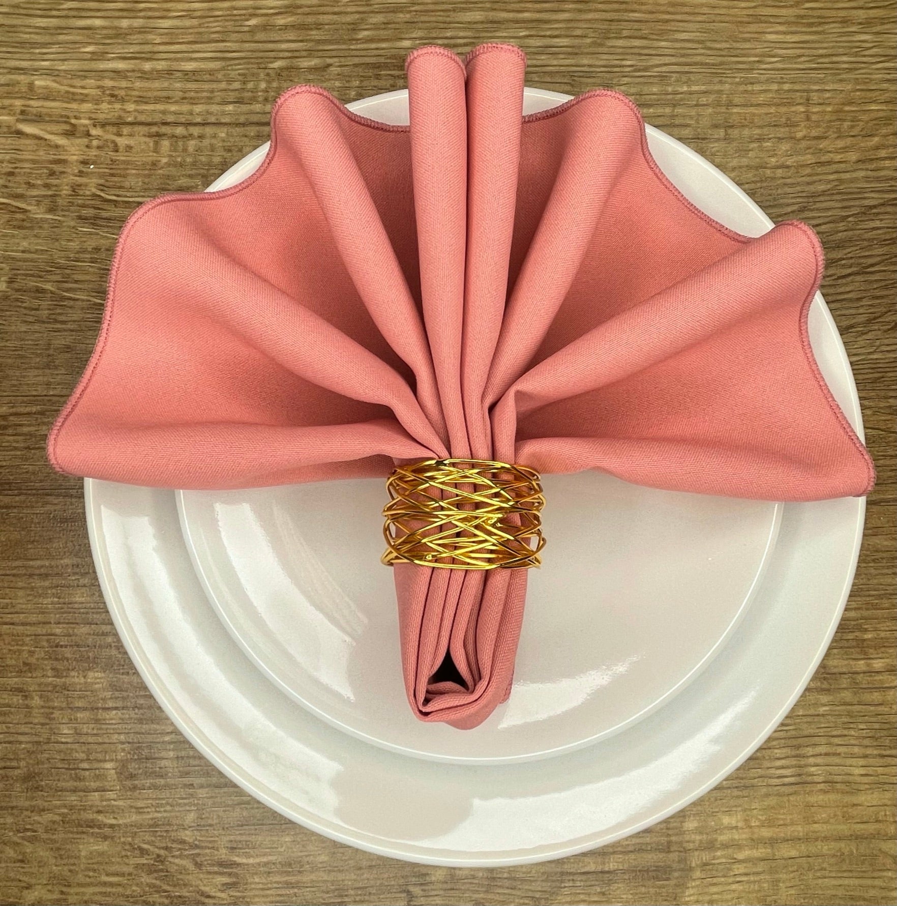 Dusky Pink Plain Fabric Napkin