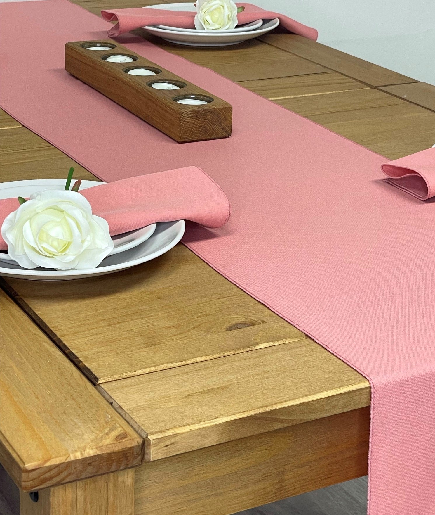 Dusky Pink Polyester table runner