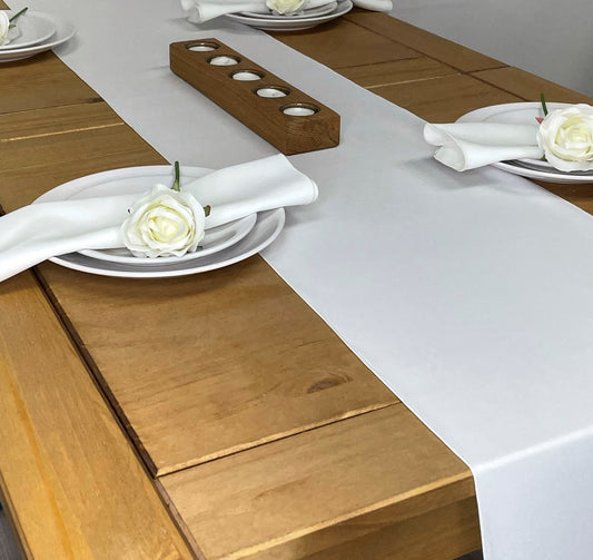 Ivory Polyester Table runner