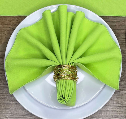 Lime Green Plain Fabric Napkin