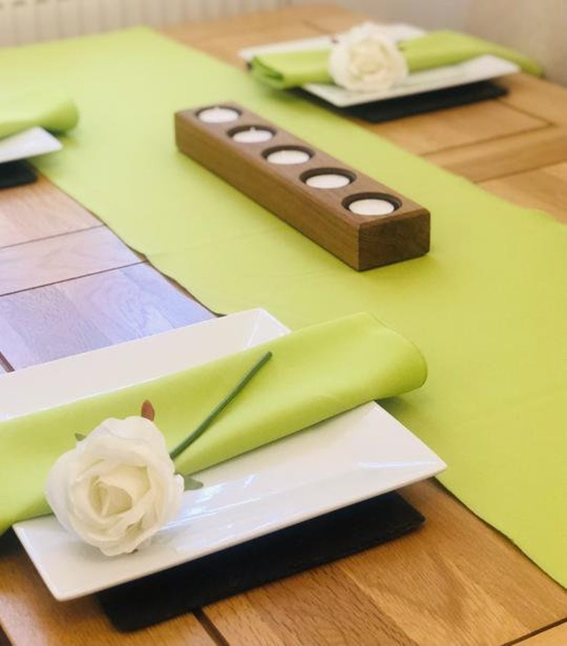 Lime Green Polyester table runner