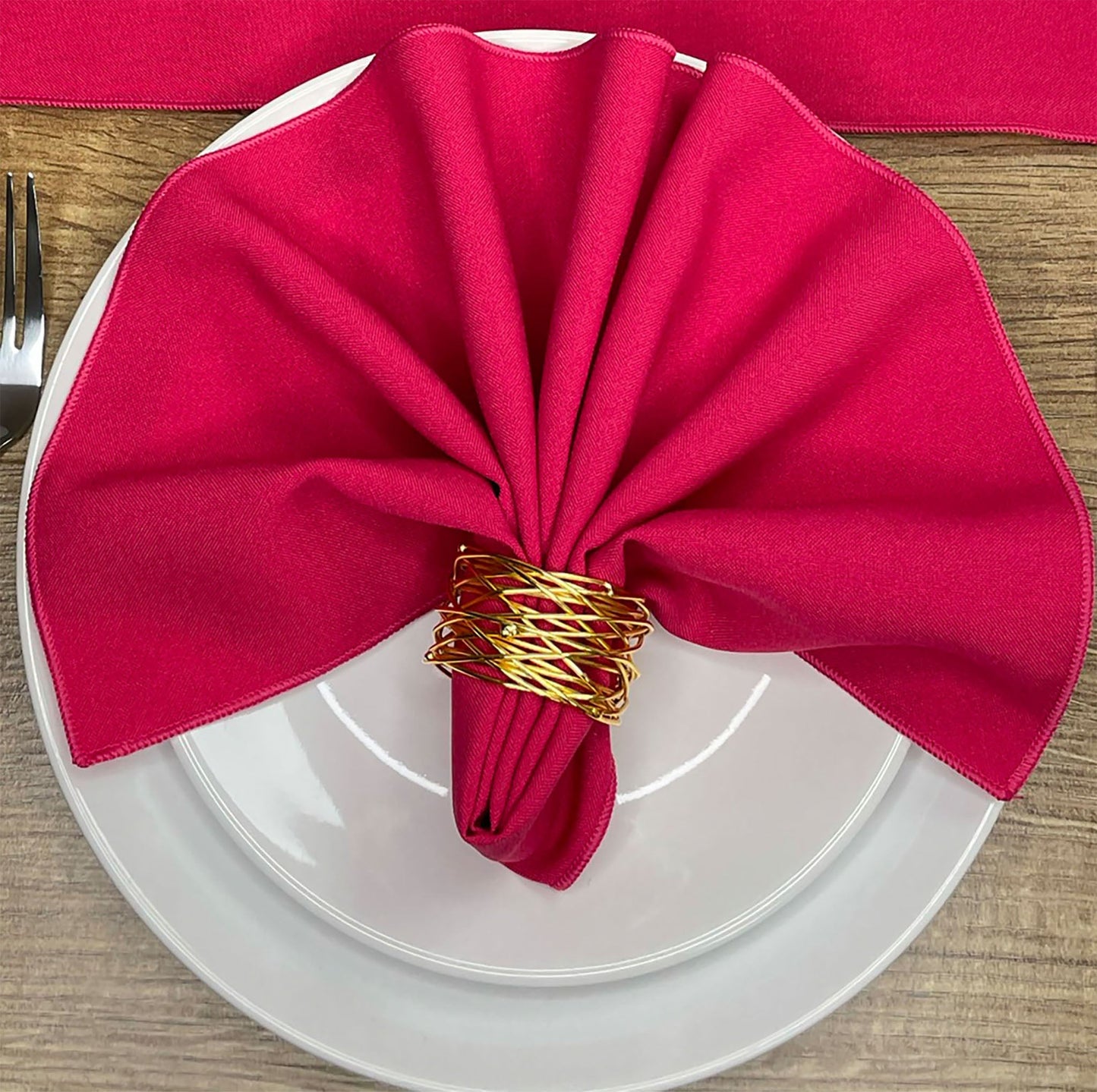 Magenta Plain Fabric Napkin