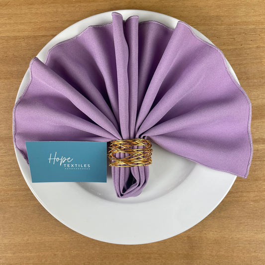 Mauve Table Runner and Napkins Set