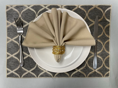 Mocha Brown Geometric Table Place Mat