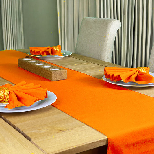 Orange Table Runner and Napkin Set