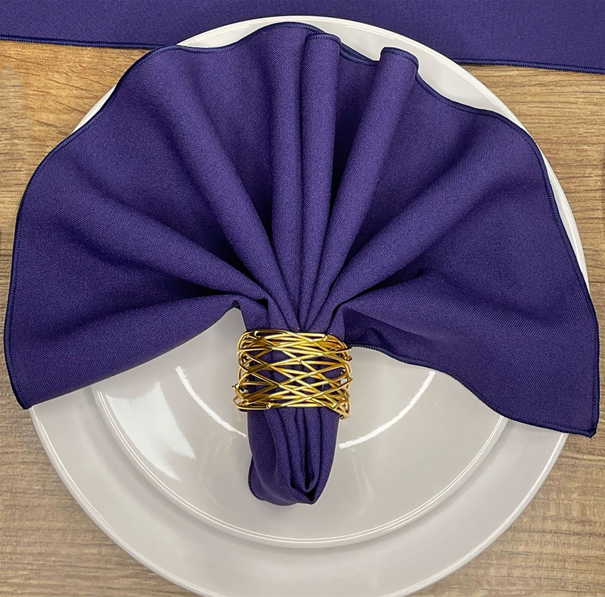 Purple Plain Fabric Napkin