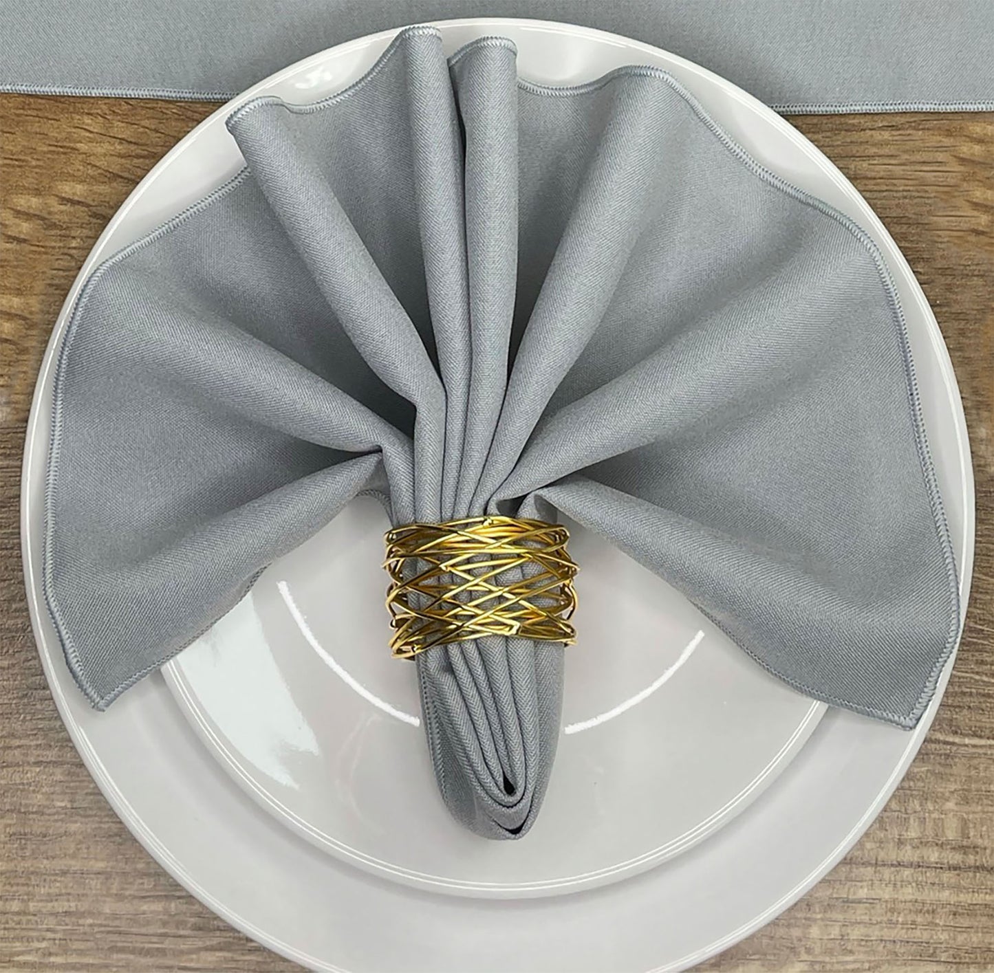 Silver Polyester Napkin