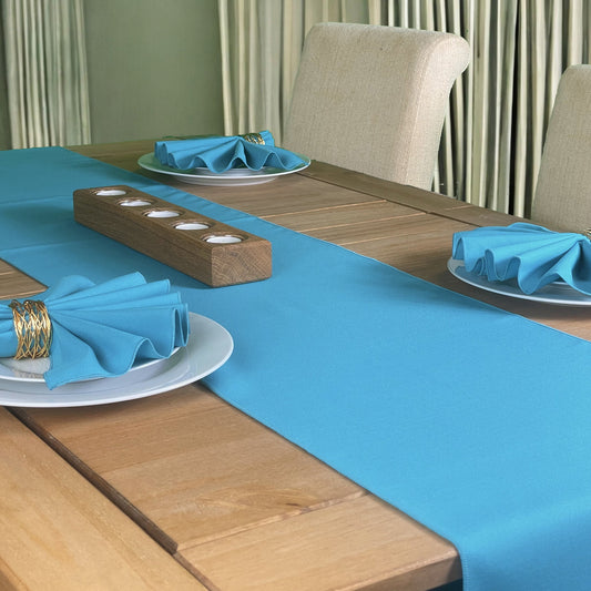 Turquoise Fabric Napkin and Table Runner set