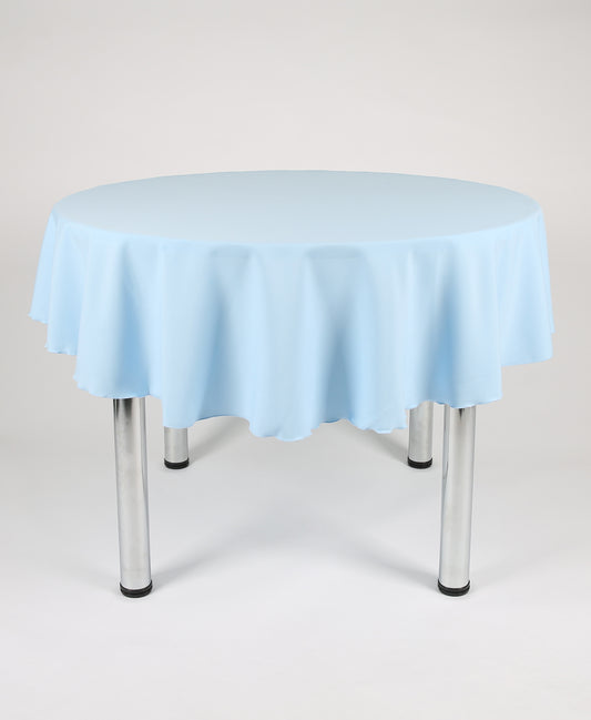 Baby Blue Large Round Tablecloth with a Centre Join