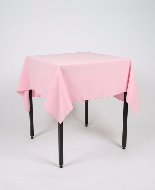 Baby Pink Large Square Tablecloth with Side Joins