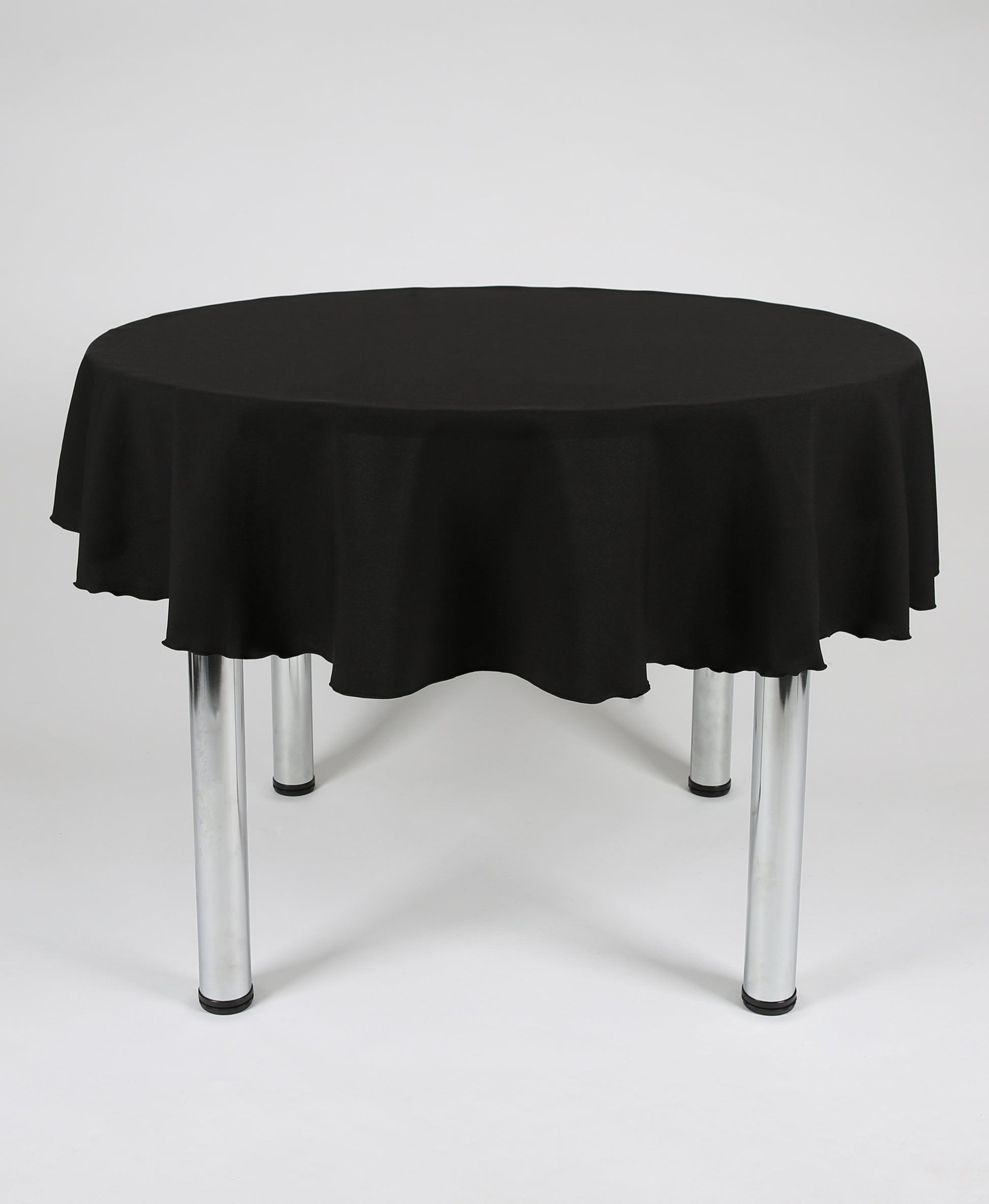 Black Large Round Tablecloth with a Centre Join