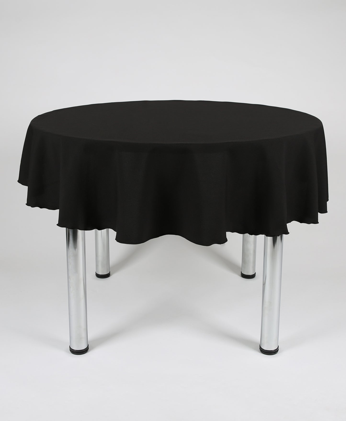 Black Large Round Tablecloth with Side Joins