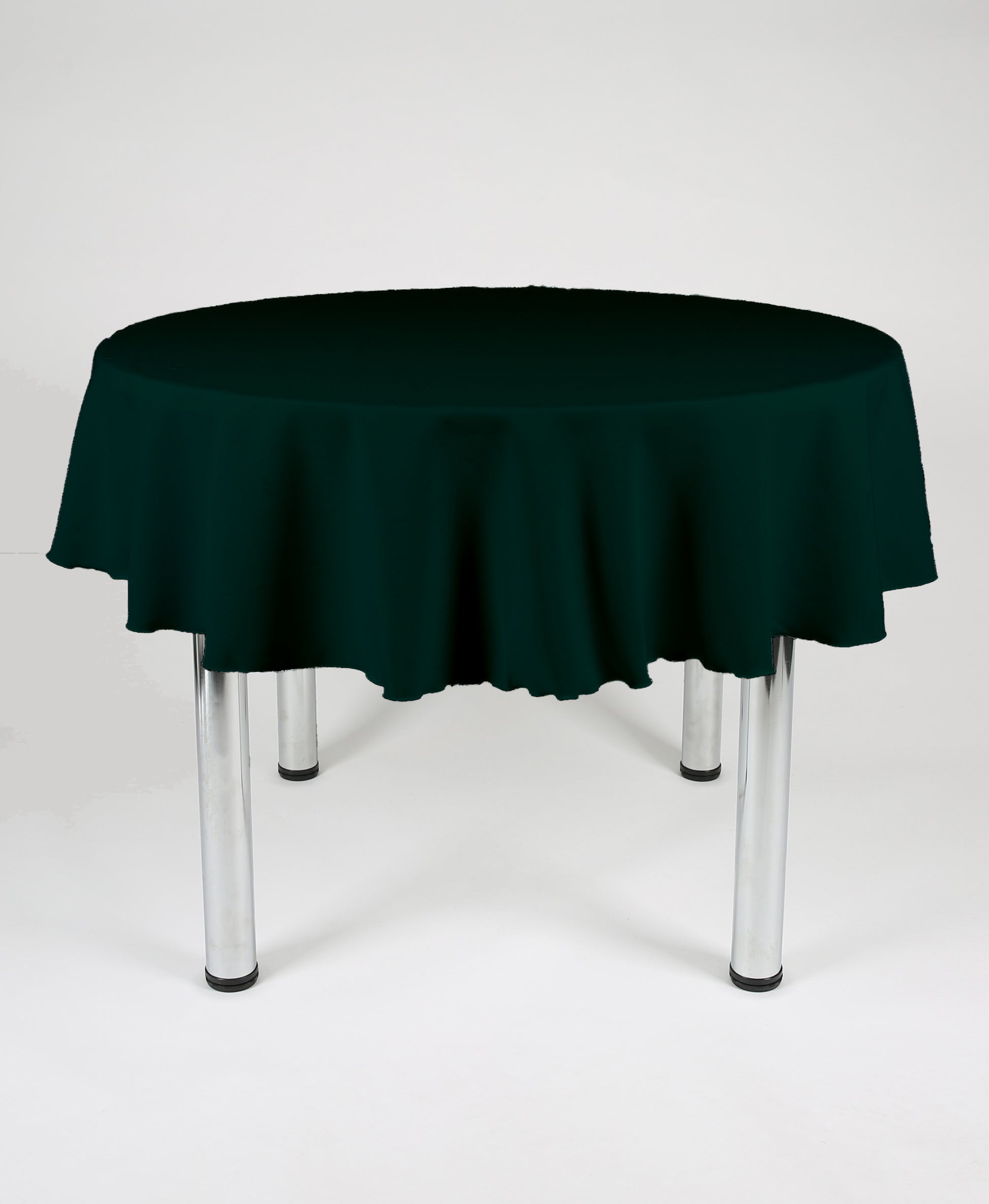 Bottle Green Large Round Tablecloth with a Centre Join