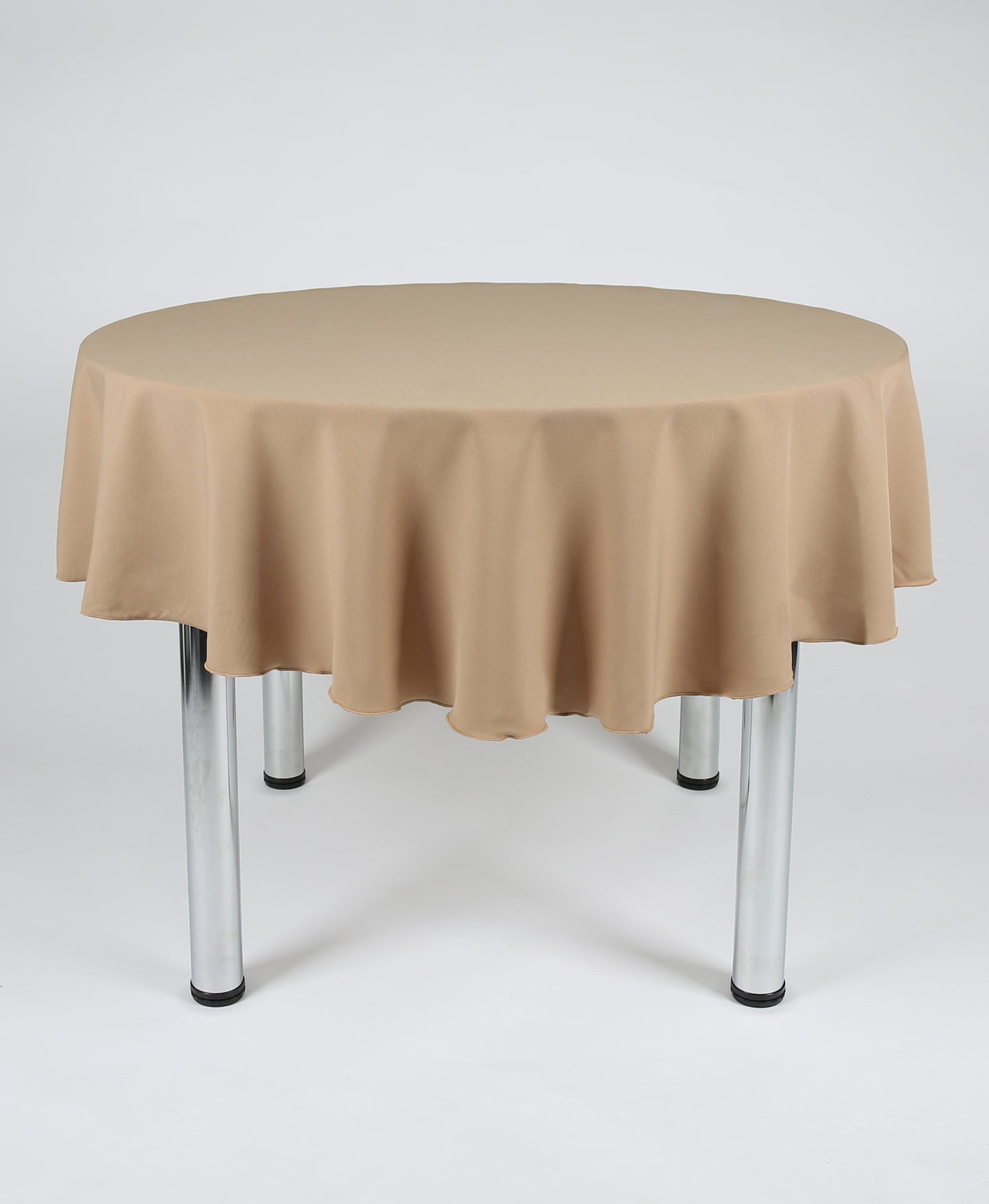 Camel Large Round Tablecloth with a Centre Join