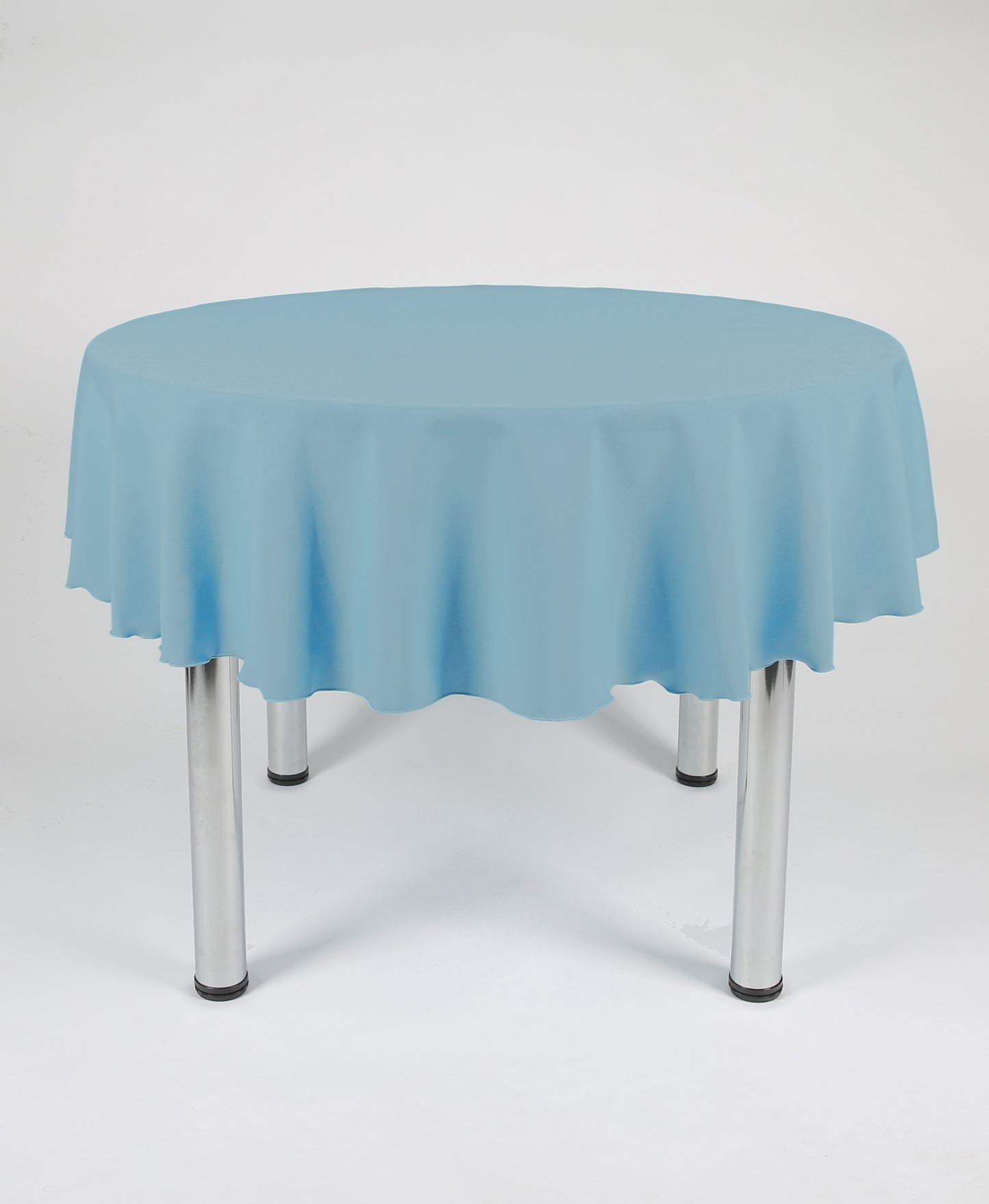 Cornflower Blue Large Round Tablecloth with a Centre Join