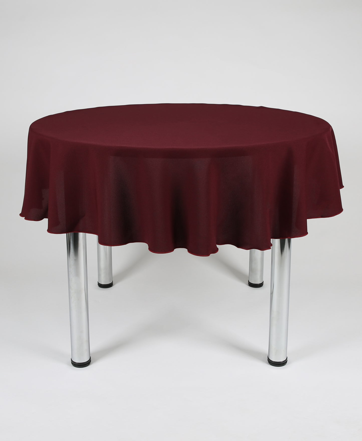 Dark Burgundy Large Round Tablecloth with a Centre Join