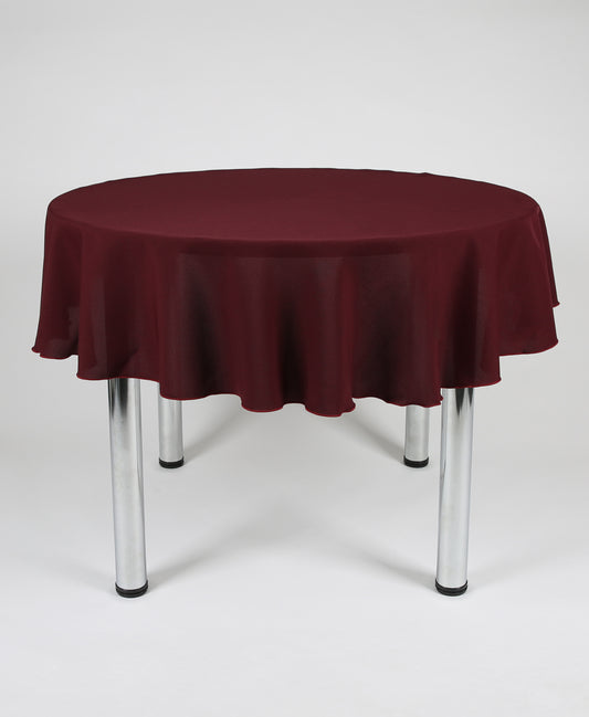 Dark Burgundy Large Round Tablecloth with a Centre Join