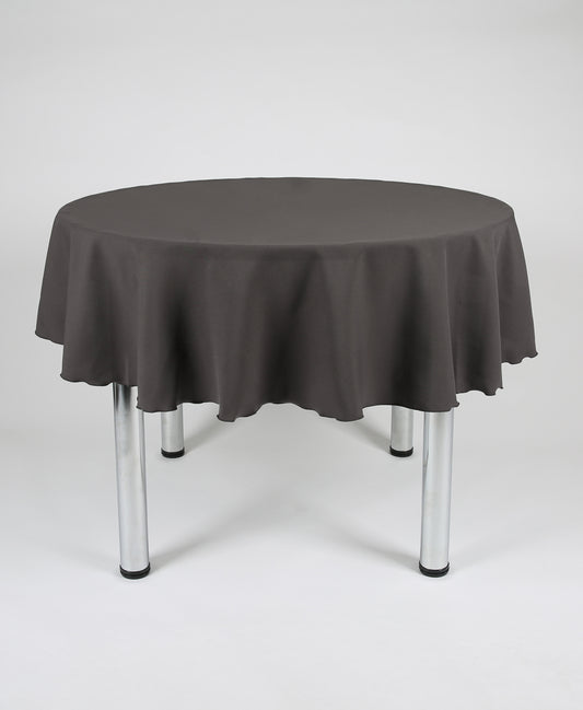 Dark Grey Large Round Tablecloth with a Centre Join