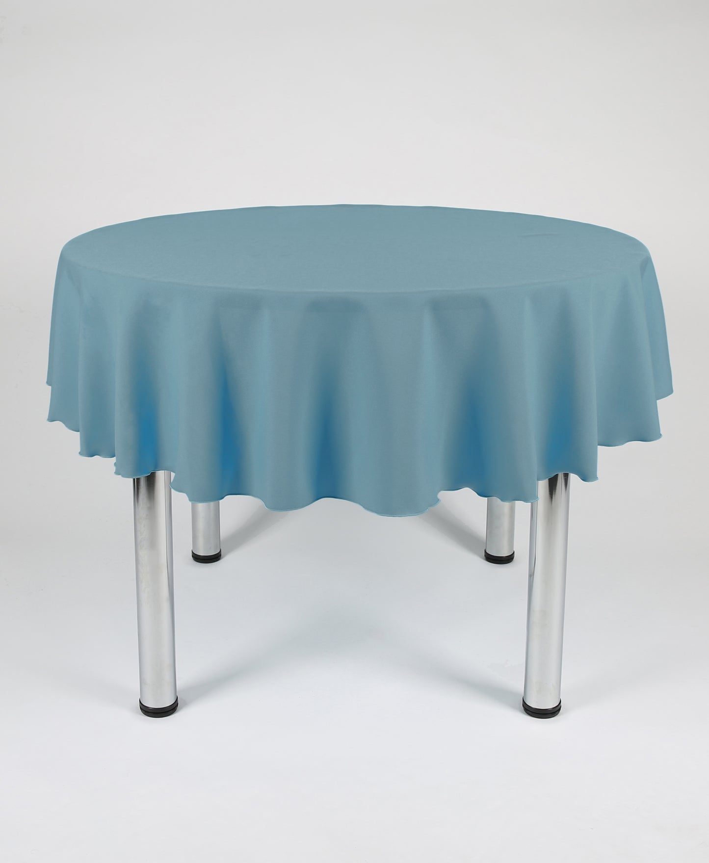 Dusky Blue Large Round Tablecloth with a Centre Join