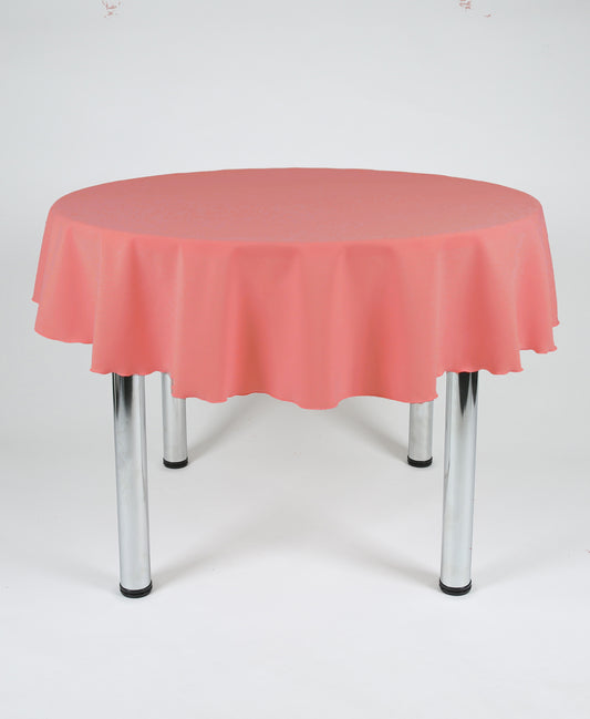 Dusky Pink Large Round Tablecloth with a Centre Join