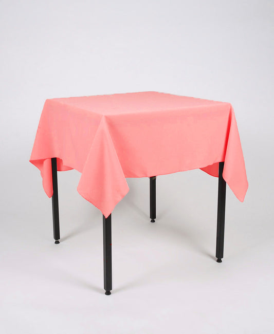 Dusky Pink Large Square Tablecloth with Side Joins