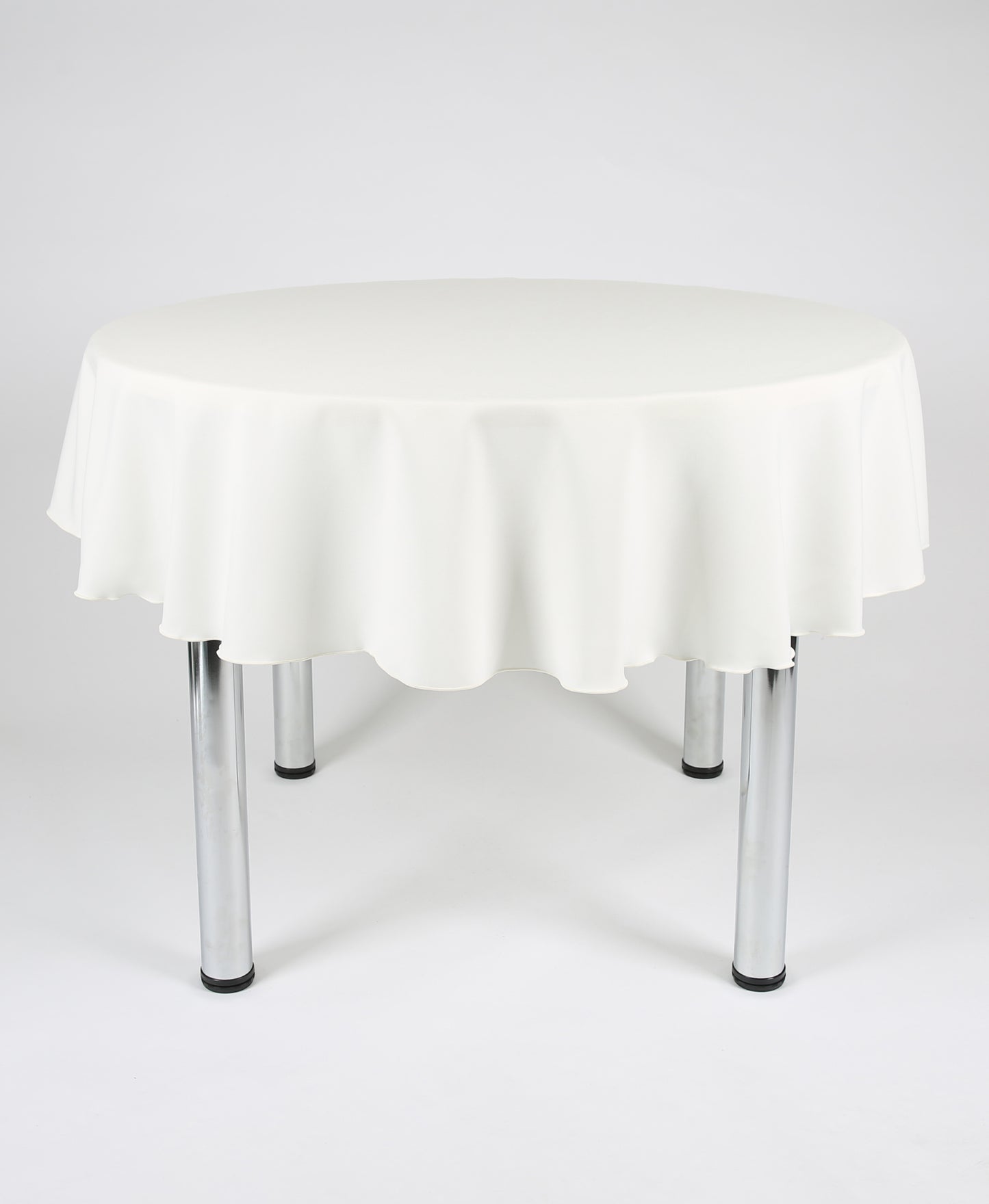 Ivory Large Round Tablecloth with Side Joins