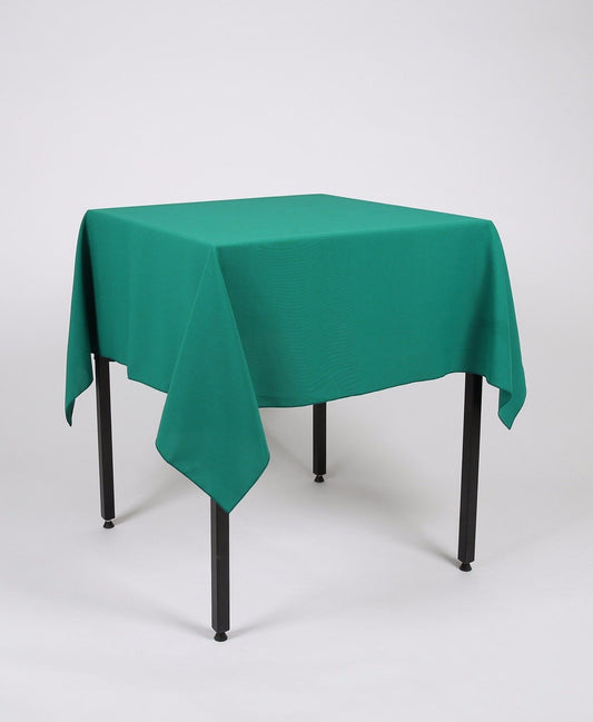 Jade Green Large Square Tablecloth with Side Joins