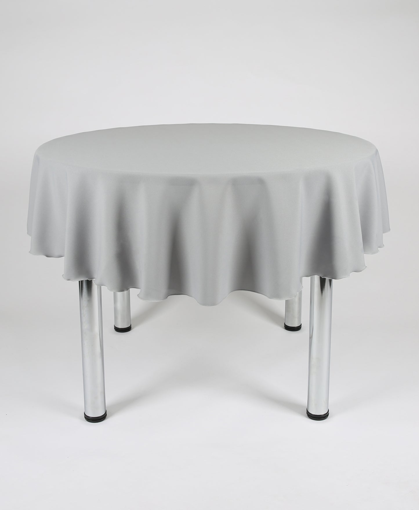 Silver Large Round Tablecloth with a Centre Join