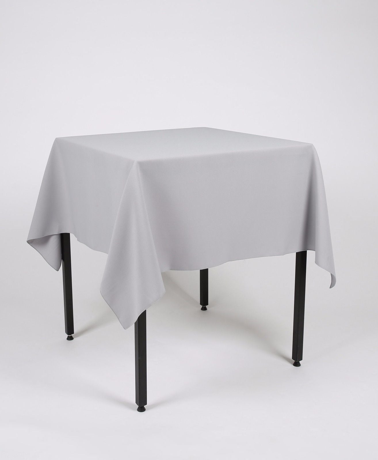 Silver Large Square Tablecloth with Side Joins