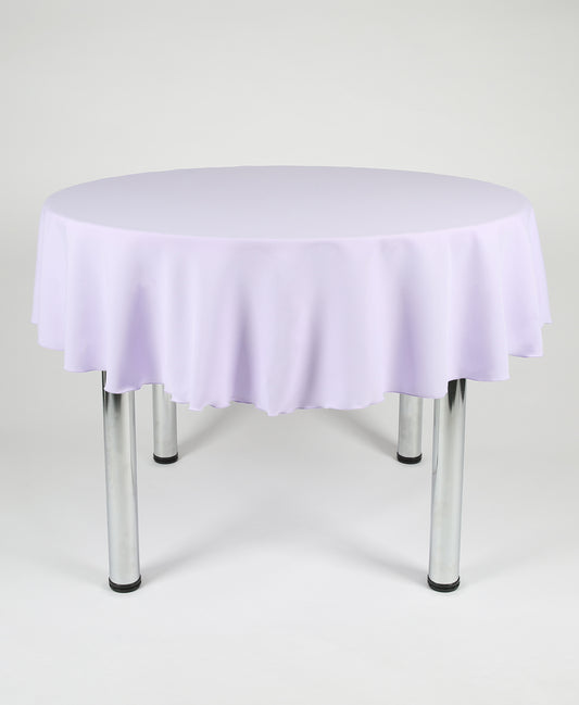 Lilac Large Round Tablecloth with a Centre Join