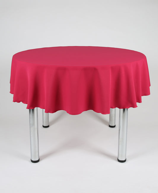 Magenta Large Round Tablecloth with a Centre Join