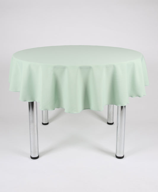 Mint Green Large Round Tablecloth with Side Joins