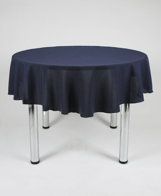 Navy Large Round Tablecloth with a Centre Join