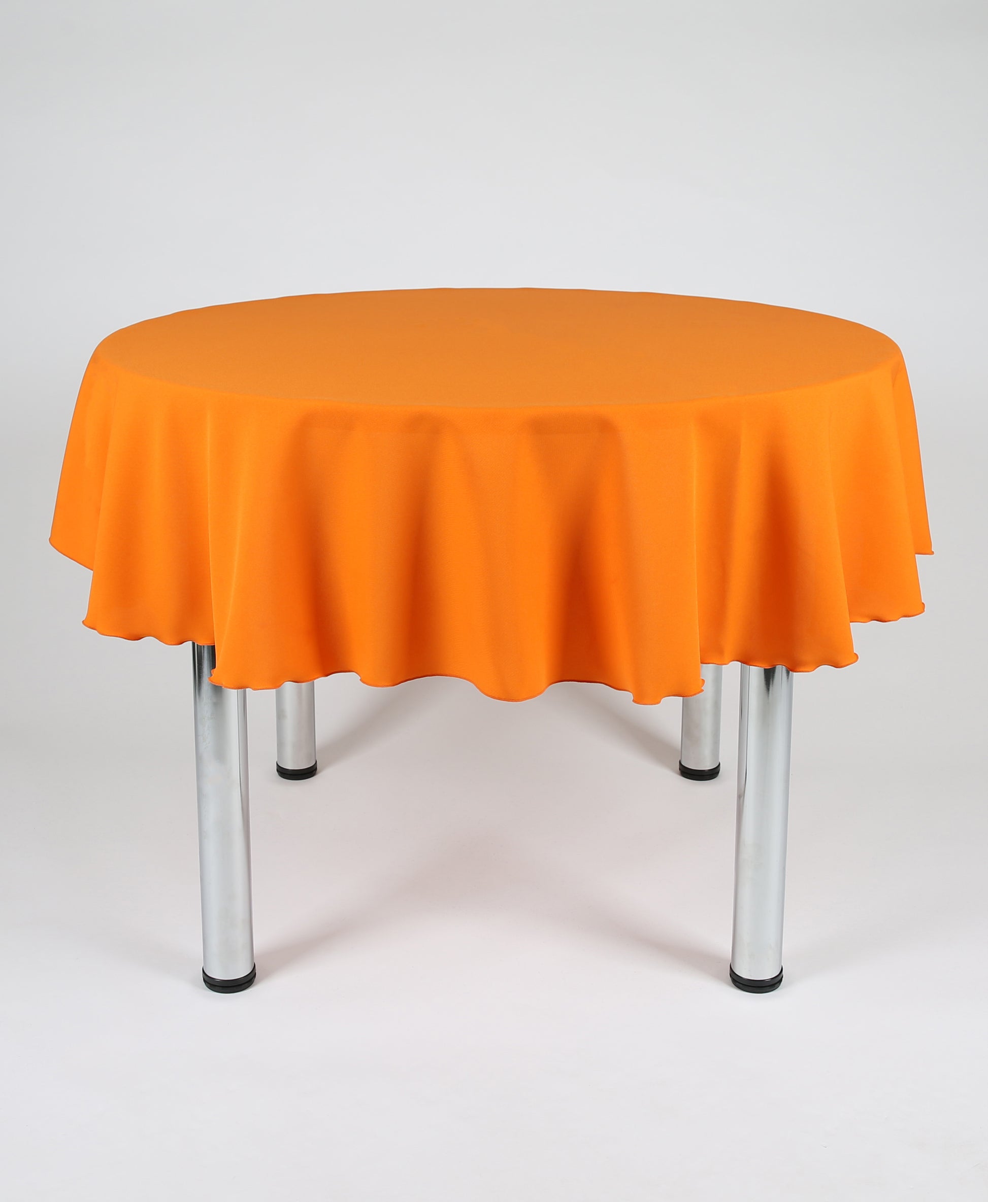 Orange Large Round Tablecloth with a Centre Join