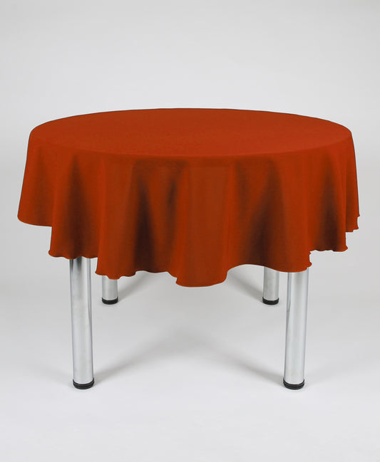 Rust Large Round Tablecloth with a Centre Join