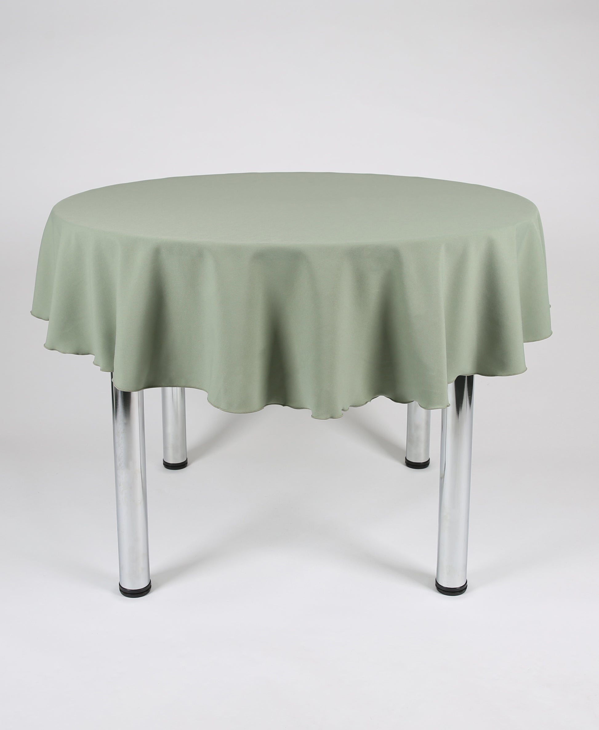 Sage Green Large Round Tablecloth with a Centre Join