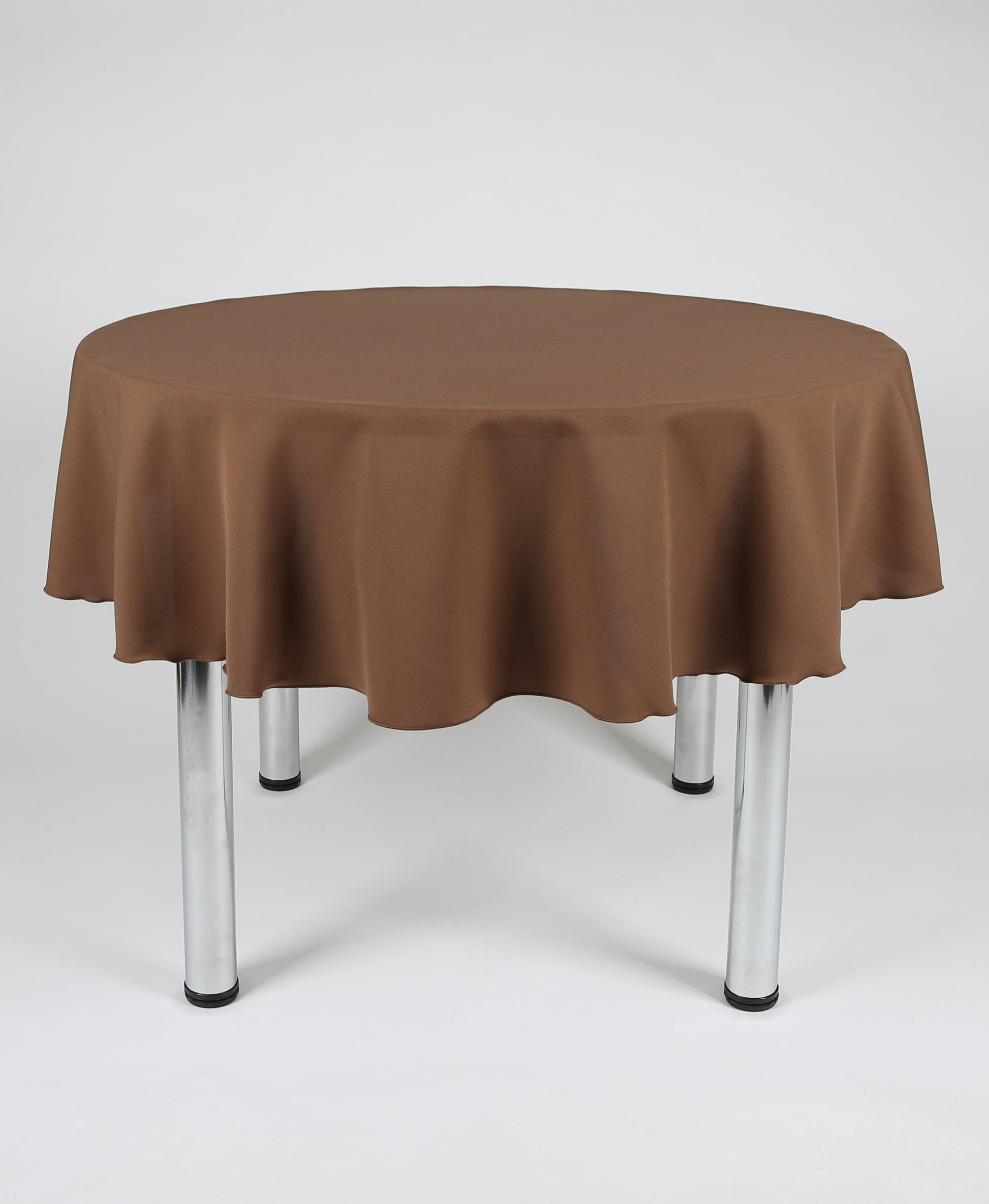 Brown Large Round Tablecloth with a Centre Join