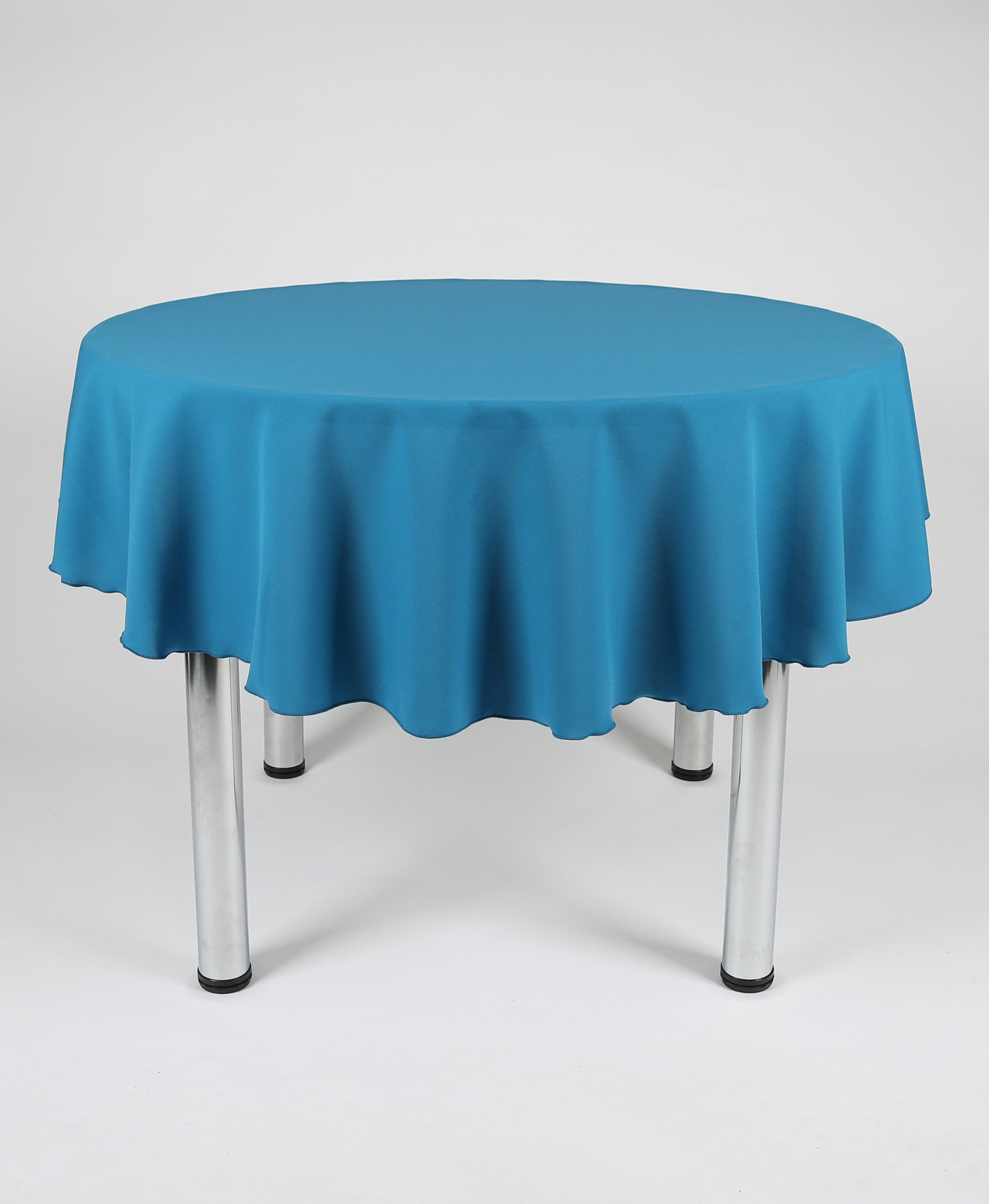 Teal Large Round Tablecloth with a Centre Join