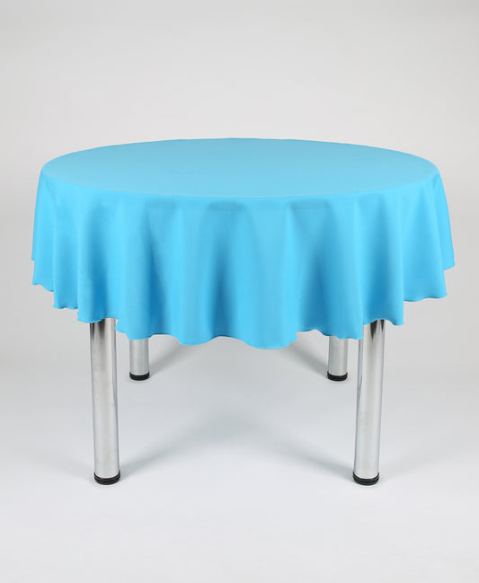 Turquoise Large Round Tablecloth with a Centre Join