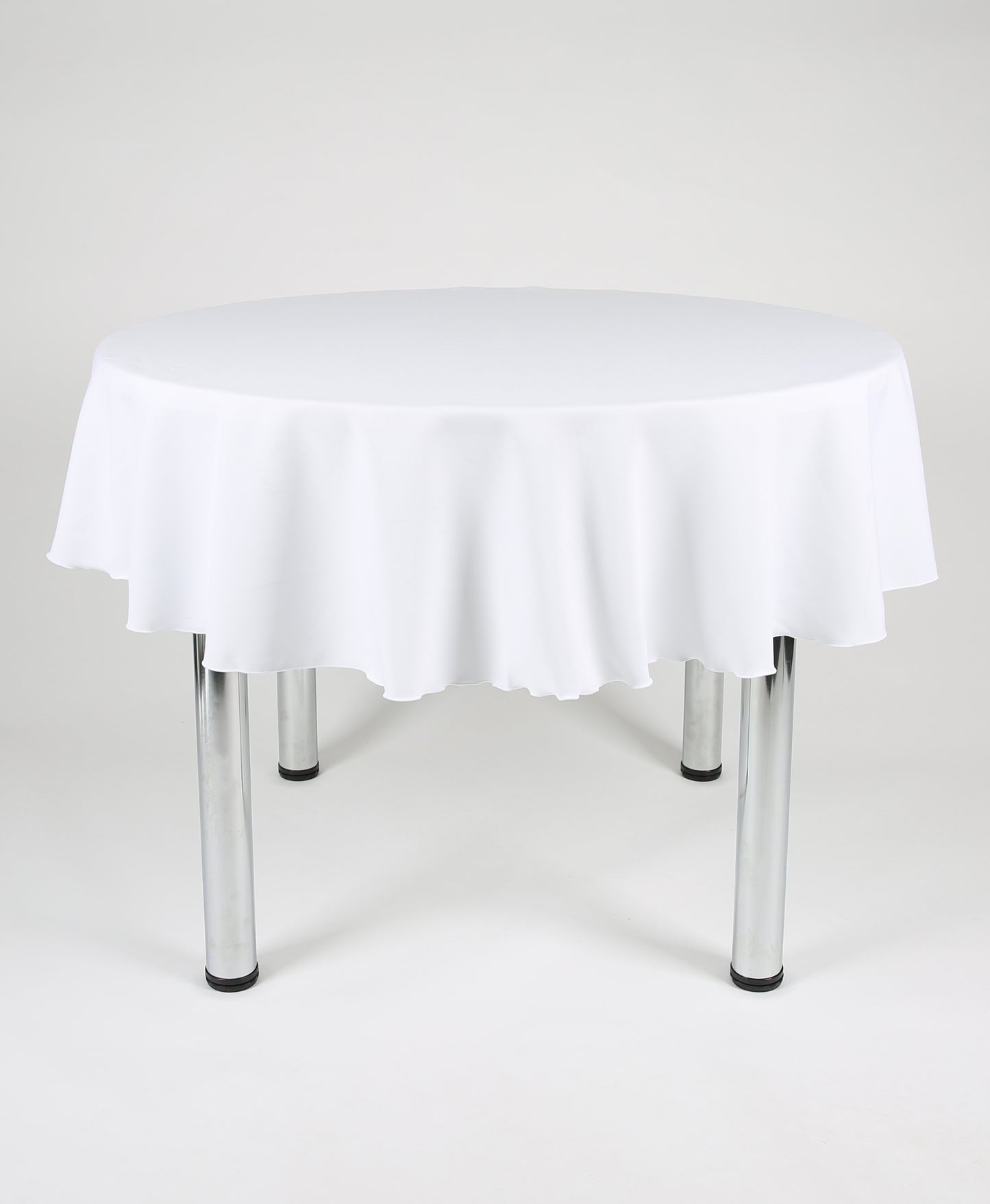 White Large Round Tablecloth with a Centre Join